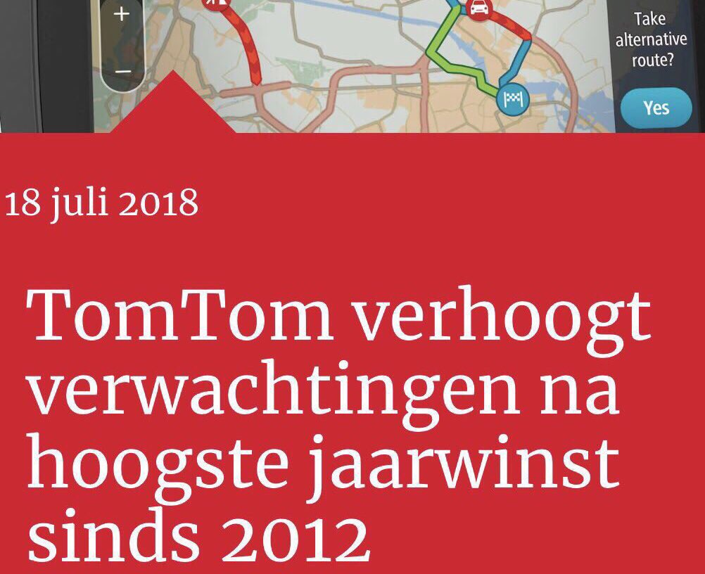 Eddysoft's tweet photo. TomTom verhoogt verwachtingen na hoogste jaarwinst sinds 2012

https://t.co/74JunAEpx3

$Tom2 https://t.co/lgt0X9VbTN