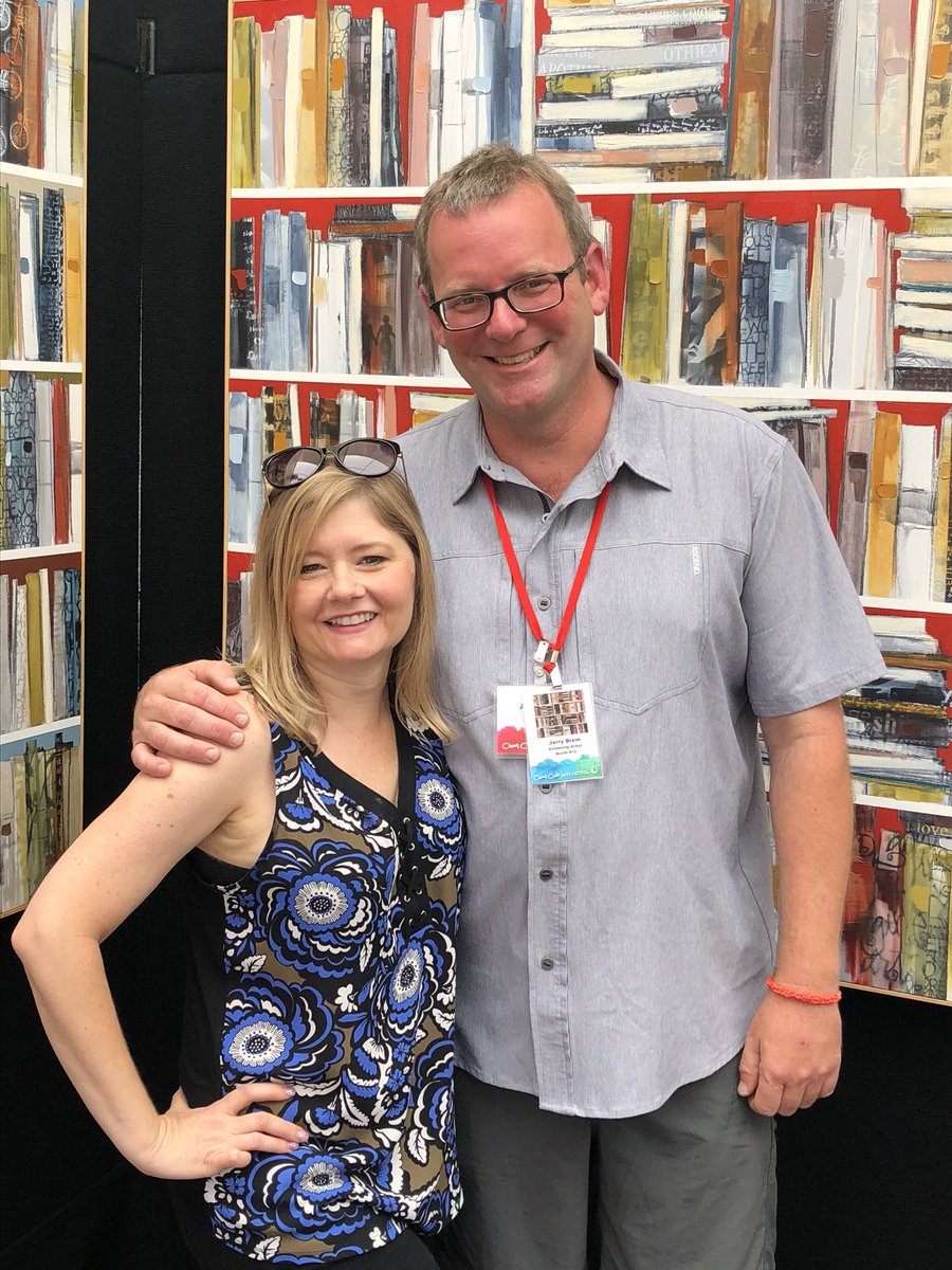 Wendeeeeeee's tweet photo. Forgot to tweet this out - better late than never. At the #cherrycreekartfestival with Artist Jerry Brem. https://t.co/e4bXfVC2RF