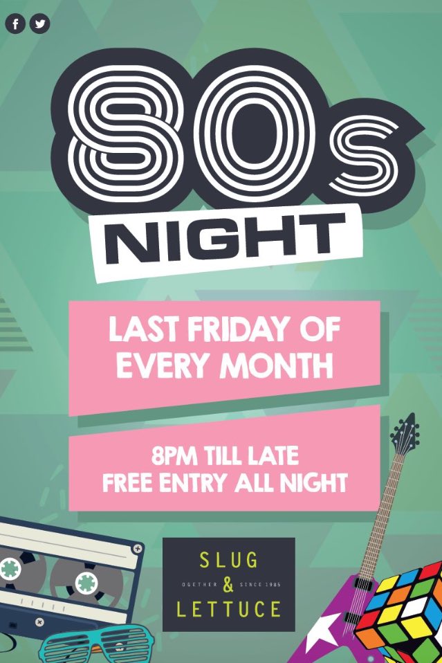 80s night returns this Friday 27th July at Slug &amp; Lettuce Solihull 🎉