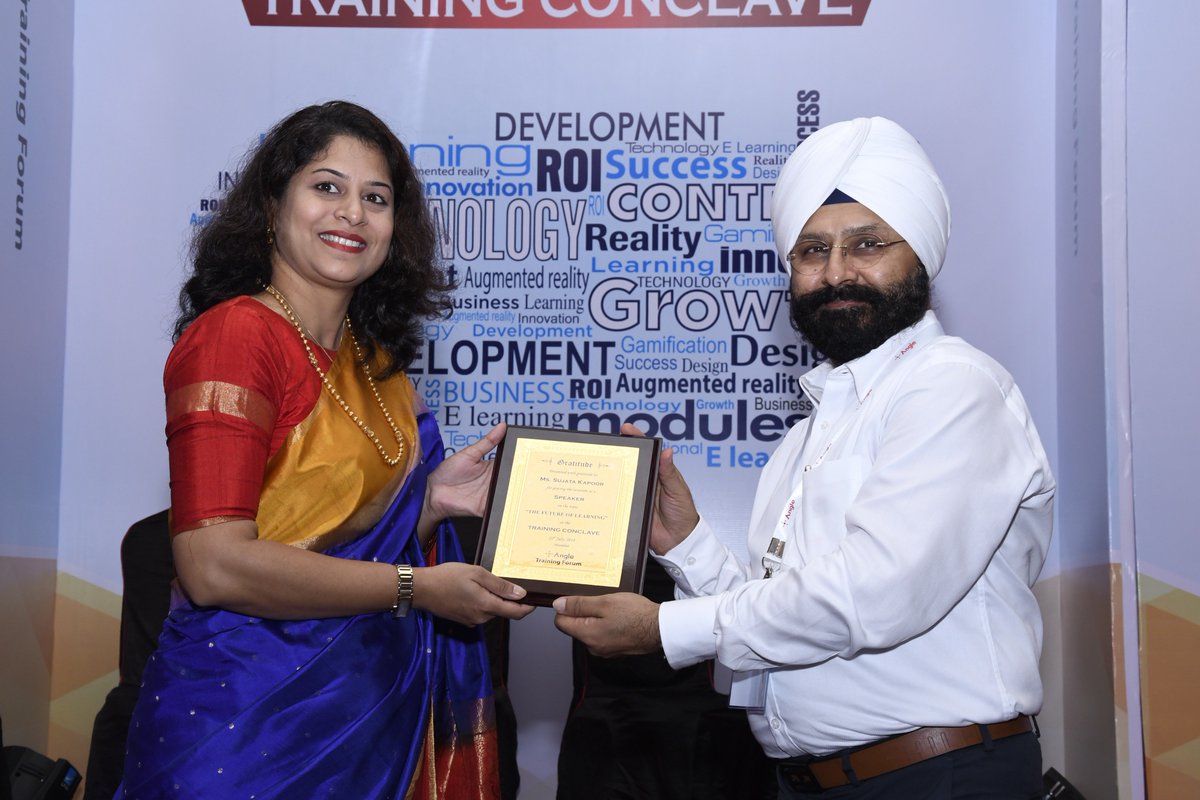 SujataKapoor7's tweet photo. It was great speaking on #Future of #Learning at the #trainingconclave yesterday. https://t.co/rYPmj5c8lz
