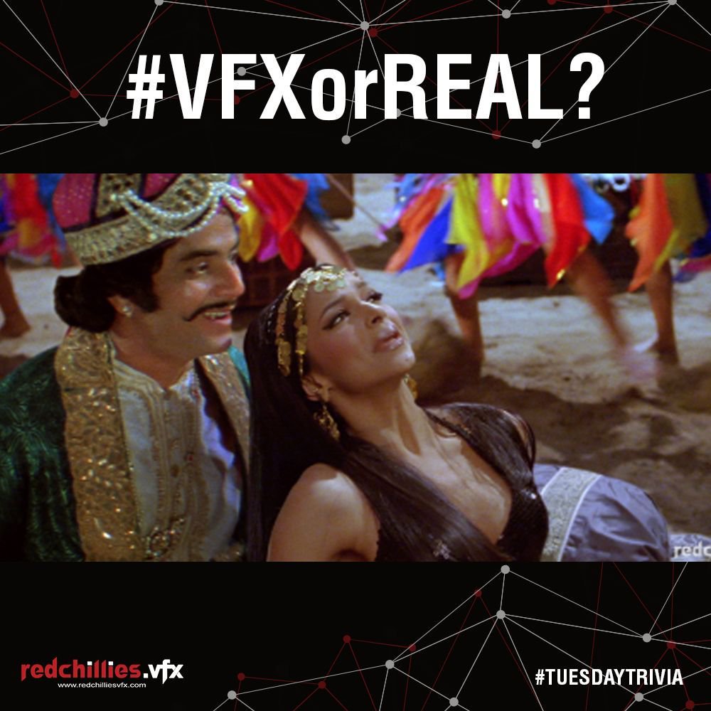 vfx_redchillies's tweet photo. We like to tickle your brain every #mondaymorning with some fun trivia! Today's again is #VfxOrReal with this scene from #OmShantiOm #vfxtrivia Any Guesses? #vfxbyredchillies https://t.co/yBW40fIFpU