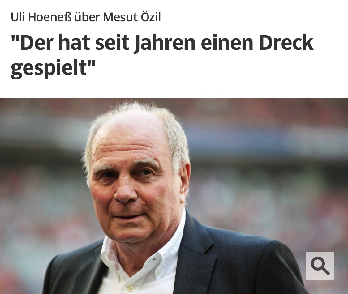 Wer wissen wollte, aus welchem moralischen Holz Uli Hoeneß auch nach seinem „Läuterungsaufenthalt“ in der JVA geschnitzt ist, hier gibt er die Antwort. #Özil #Hoeneß #ausgehetzt