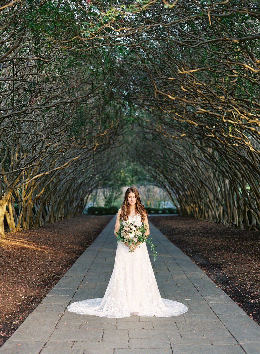 Devonbride's tweet image. Megan is GORGEOUS underneath this arching canopy of green! Can it get any more beautiful than this? | Dress #Style2266 by @casablancabridal | Photography: @laurenpeele via @meganjmassey | Venue: @cedarcanyonevents | Makeup: @tiffanypusateri + @smokinhotstudio