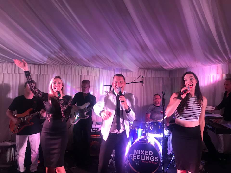mixedfeelingsHQ's tweet photo. What a great weekend - 
Mixed Feelings absolutely knocked the socks off our most recent event.
Big congratulations to Chloe &amp; Wes for a banging Wedding day.
Thank you Norwich, and Dunstan Hall for having us back!
X
#dunstanhall #norwich #liveband #partyband  #mixedfeelings #gig https://t.co/GYunZT15BX