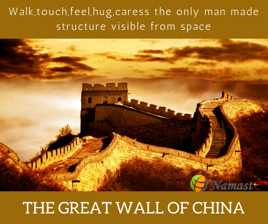 namasteworldtur's tweet photo. Though we travel the world over to find the beautiful, We must carry it with us or we find it out.
Walk, touch, feel, hug caress the only man-made structure visible from space THE GREAT WALL OF CHINA.
To plan a trip reach https://t.co/9zfQd8Anlk https://t.co/CmNGjPgZPt