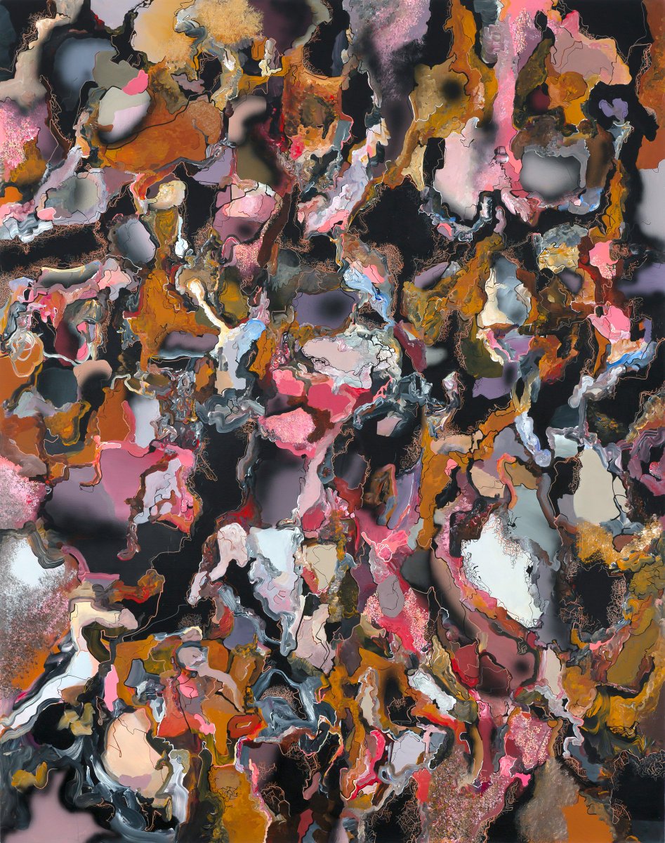 untitled, acrylic on canvas, 150 × 190 cm, 2017. Hi-res photo available under the CC license @ my website: tymekborowski.com/untitled-10/