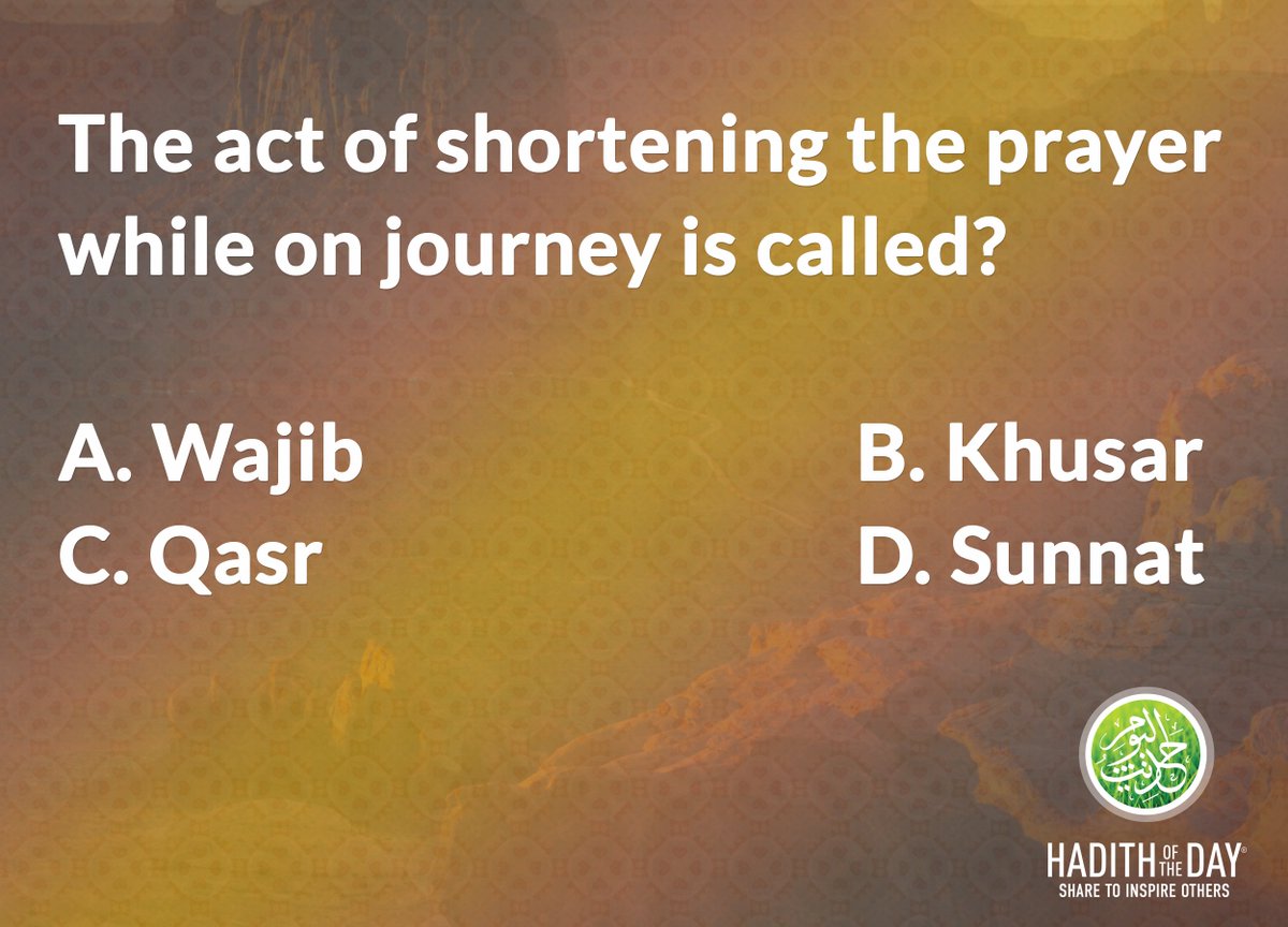 Hadithoftheday's tweet photo. *HOTD Quiz Time*

Who can guess right? https://t.co/2s0V45FO2m