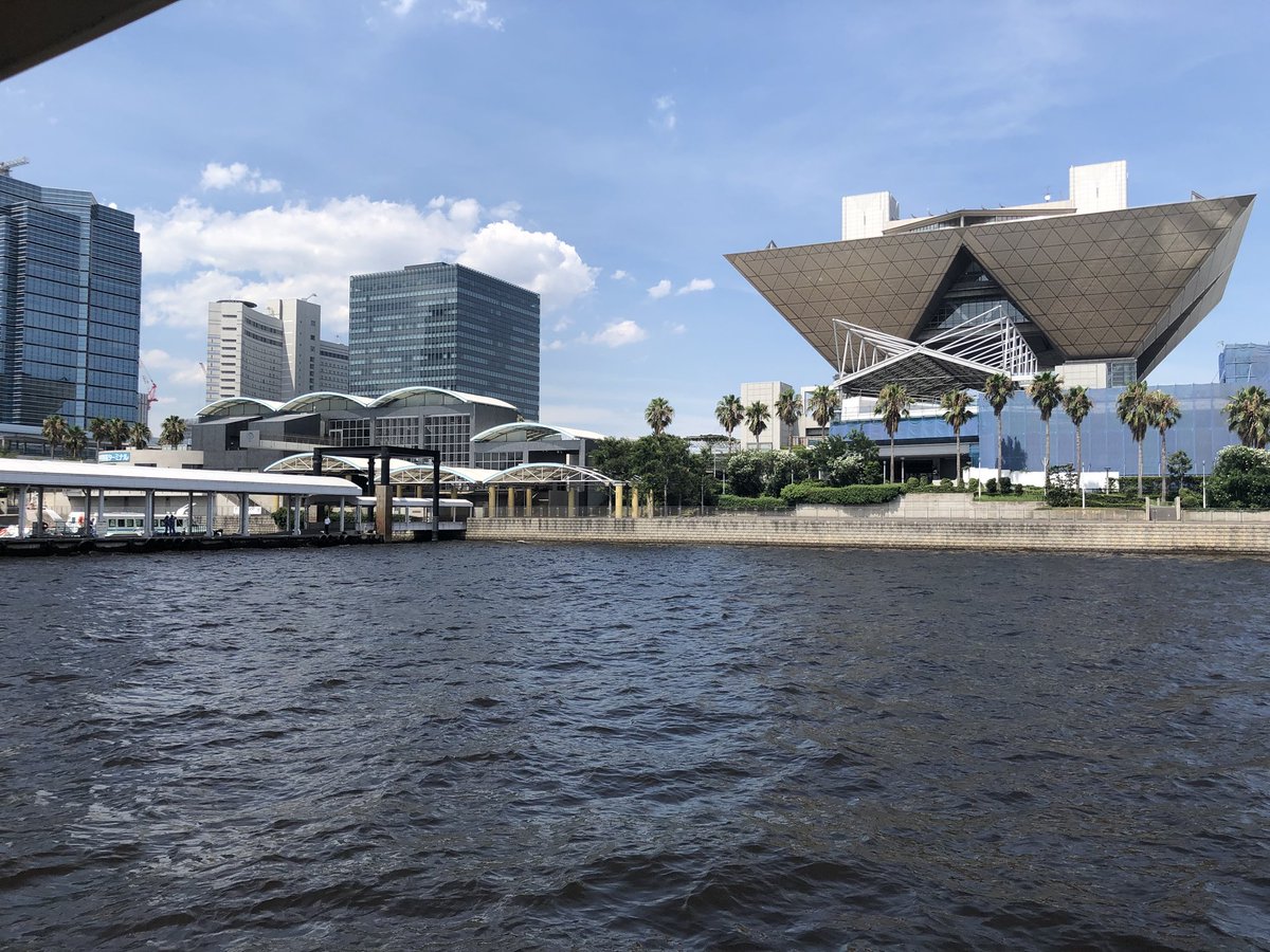 YiannisExarchos's tweet photo. Olympic Broadcasters arriving by boat to @TOKYO_BIG_SIGHT a world class venue that will host the International Broadcast Centre of @Tokyo2020 . We aim for the most intelligent &amp; efficient design ever to better   serve Broadcasters bring the images to billions in a sustainable way https://t.co/miCxcQ67vC