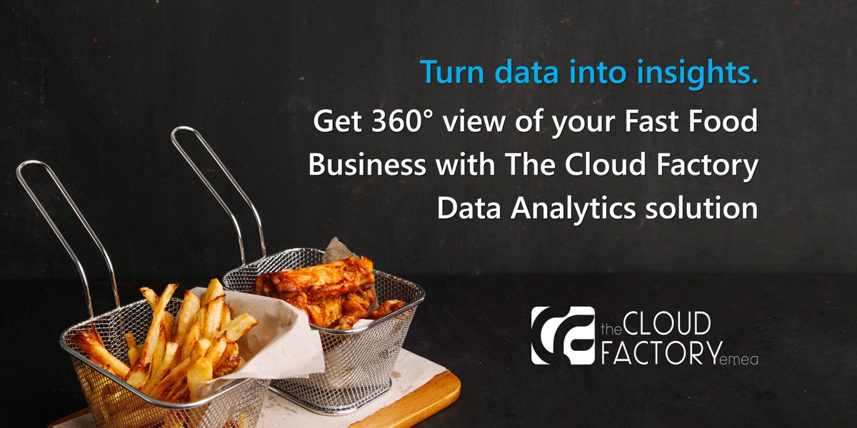 tcfemea's tweet photo. The Cloud Factory Data Analytics solution helps your fast-expanding Fast Food Retail Chain achieve 360° view of the business by integrating and correlating between data silos.
Get in touch today: https://t.co/dTULdicUpA
#tCFcloud #DataAnalytics #PowerBI #Mauritius https://t.co/BrBFWBwubY