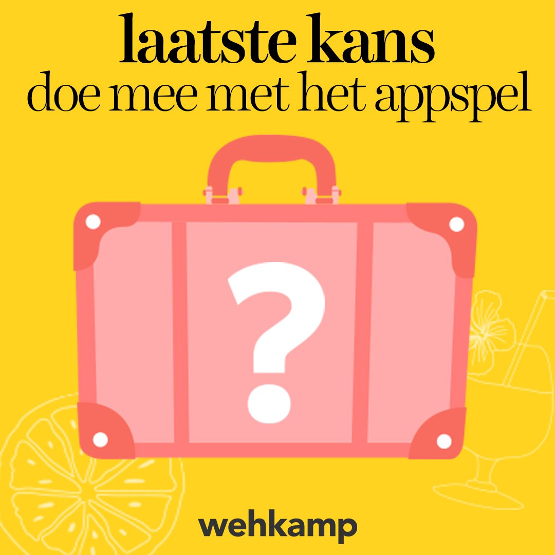 Doe je ook mee aan de winactie in de app? Win een koffer met 250,- shoptegoed. Vandaag is je allerlaatste kans! Ga naar onze app of download hem hier > whk.mp/2L5xqwH #wehkamp #zomer #winactie #koffer #vakantie
