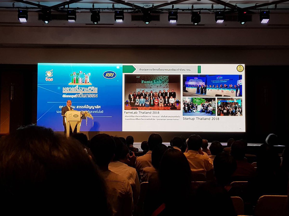 thBritish's tweet image. The ratio of students studying science and social science is 30:70. Through @FameLab, capacity buiding programme supported by MoST, we aim to help generate interest in science among the next generation in TH. Thanks #CherprangBNK48 for being the voice of #ScienceComms @TRFupdate