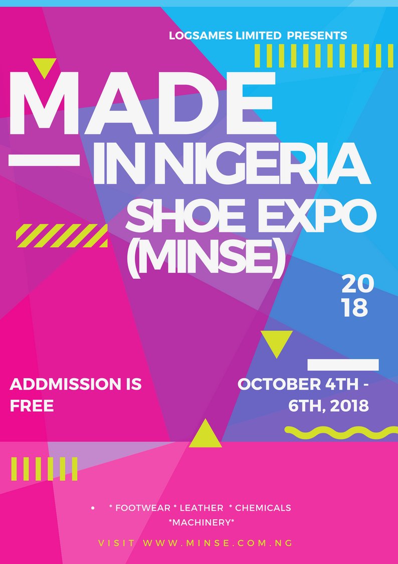 Shoe_Expo2016's tweet photo. Call for exhibitors @ #MadeInNigeriaShoeExpo #MINSE2018 . Contact us at - shoe_expo2016@outlook.com , 08125403856 https://t.co/7Fk4SxGI0C