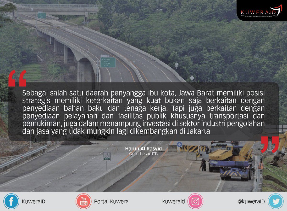 Della_Simangun's tweet photo. Pembangunan infrastruktur yang gencar di lakukan pemerintah Joko Widodo diyakini memacu pertumbuhan ekonomi di Jawa Barat.
#kuwera 
#2019TetapJokowi  
#BantenJKWMenang2019 https://t.co/CDVQYpRVoG