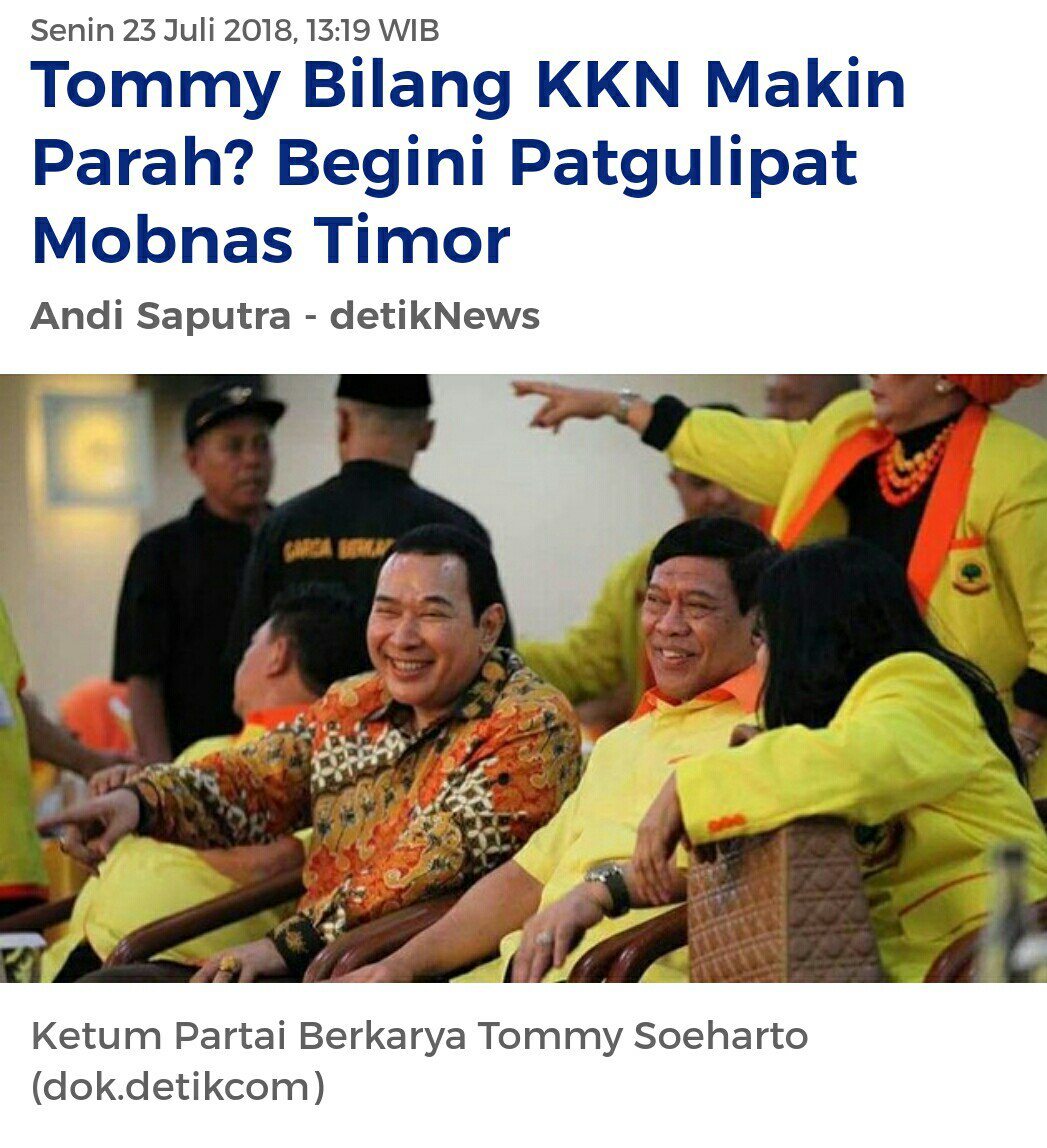 JokoHQ's tweet photo. Detik memutuskan untuk melakukan smack down berkali-kali ke Tommy Soeharto. https://t.co/jVRVtmL4Ho