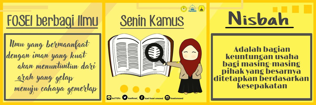 [ SENIN KAMUS ]

Istilah Nisbah mungkin sudah tidak asing lagi di telinga masyarakat saat ini, terutama setelah semakin berkembanganya dan meluasnya perbankan syariah di dunia khususnya di Indonesia.  
Selengkapnya cek instagram.com/foseiunsoed/ 😊

#KitaFosei
#SeninKamus
