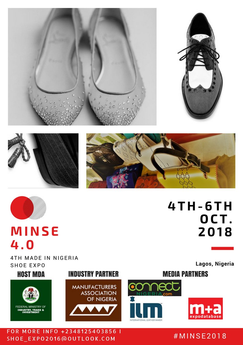 Shoe_Expo2016's tweet photo. Call for exhibitors @ #MadeInNigeriaShoeExpo #MINSE2018 . Contact us at - shoe_expo2016@outlook.com , 08125403856 #Womenfashion #leather #bags #shoes https://t.co/ZOFaYvCrEl
