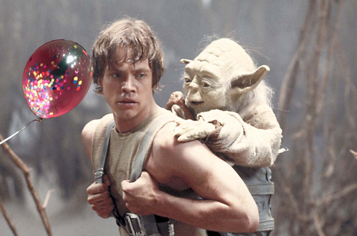 SadBalloonMovie's tweet photo. @SadBalloonMovie whispers in Luke's ear using its best Yoda impression: "Powerful you have become; the floaty confetti balloon I sense in you."
#EmpireStrikesBack #Kershner #Lucas #Brackett #Kasdan #Hamill #Oz #PaternitySpaceOperaMovieBalloon https://t.co/JDw6a8zzC2
