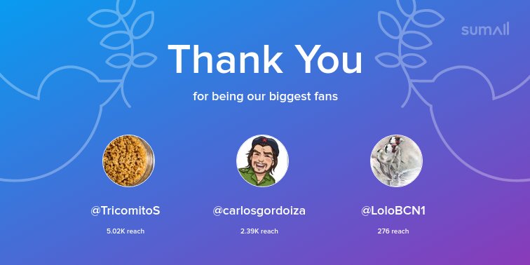 oaseeds's tweet photo. Our biggest fans this week: @TricomitoS, @carlosgordoiza, @LoloBCN1. Thank you! via https://t.co/r64nXB38Kc https://t.co/LFeEYhaU6S