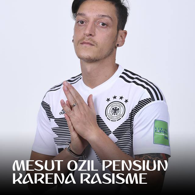 Gelandang timnas Jerman, Mesut Ozil, memutuskan pensiun dari Timnas Jerman, Minggu (22/7/2018). Hal ini karena Mesut Ozil mendapat perlakuan rasis sejak berfoto bersama Presiden Turki, Erdogan.