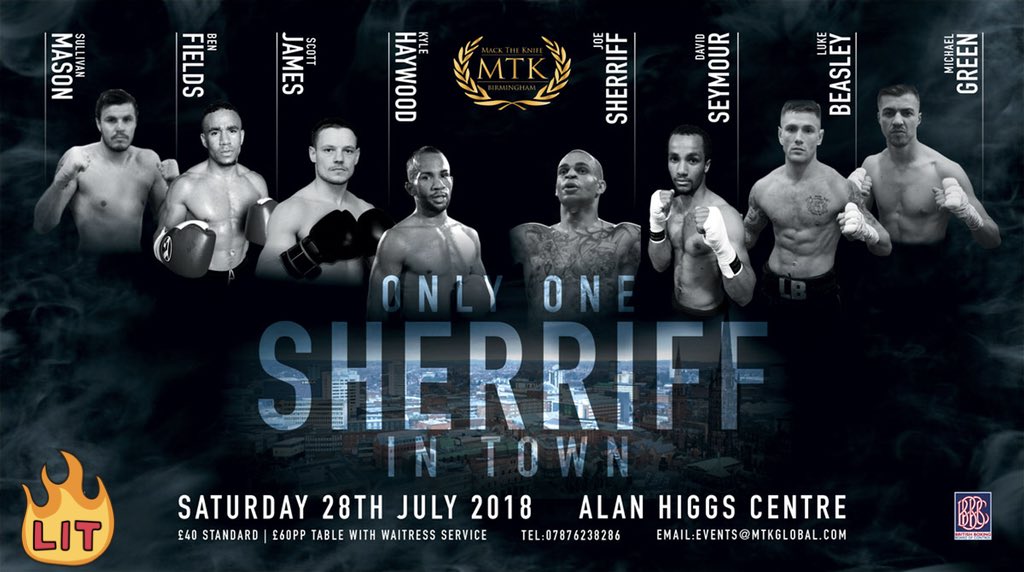 FIGHT WEEK FOR COVENTRY!!!!!!!!

MTK BIRMINGHAM PRESENTS 

#ONLYONESHERRIFFINTOWN

ALAN HIGGS CENTRE 

THIS SATURDAY 🔥🔥🔥🔥

#TEAMMTKGLOBAL