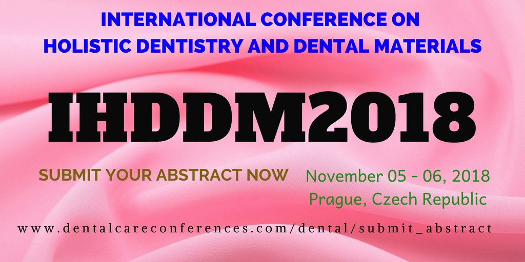 IHDDM2018's tweet image. Global #dentists and #dental researchers to join #IHDDM2018 | #Prague | #Czech | #Europe during #November 05 &amp;amp; 06, 2018. #holisticdentistry #dentalcare #dentalmaterials #eurodentistry #health #abstract #PleaseRT #Dental #oralhealth #NEWS #TrendingNow