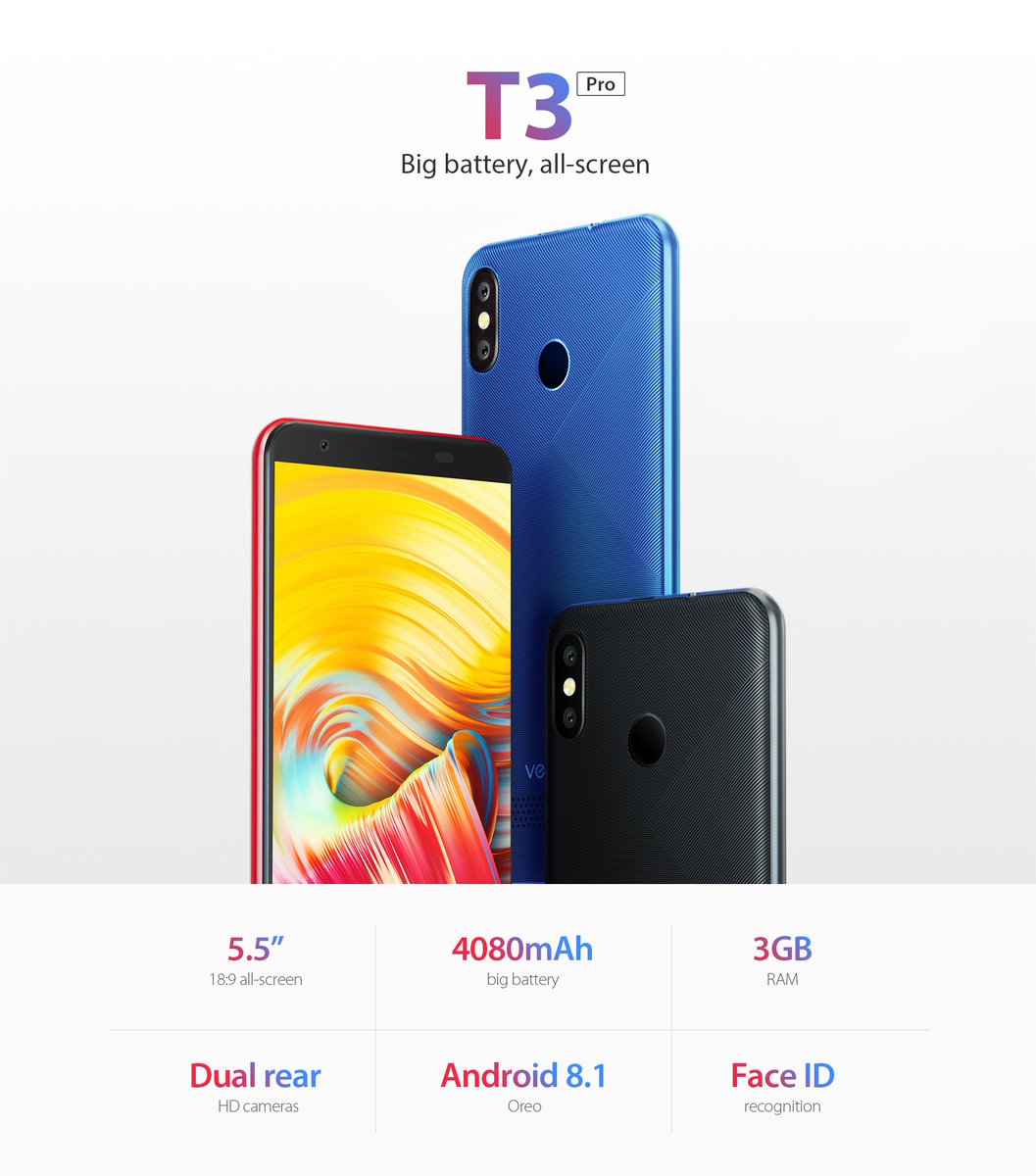 verneeglobal's tweet photo. Vernee T3 Pro, big battery, all-screen.
New arrival Smartphone with young, colorful and fashionable design!
$9.9 purchase campaign coming soon. Stay tuned.
#verneeT3Pro #allscreen #bigbattery #android8 #faceid https://t.co/Eng1tL4L4Y