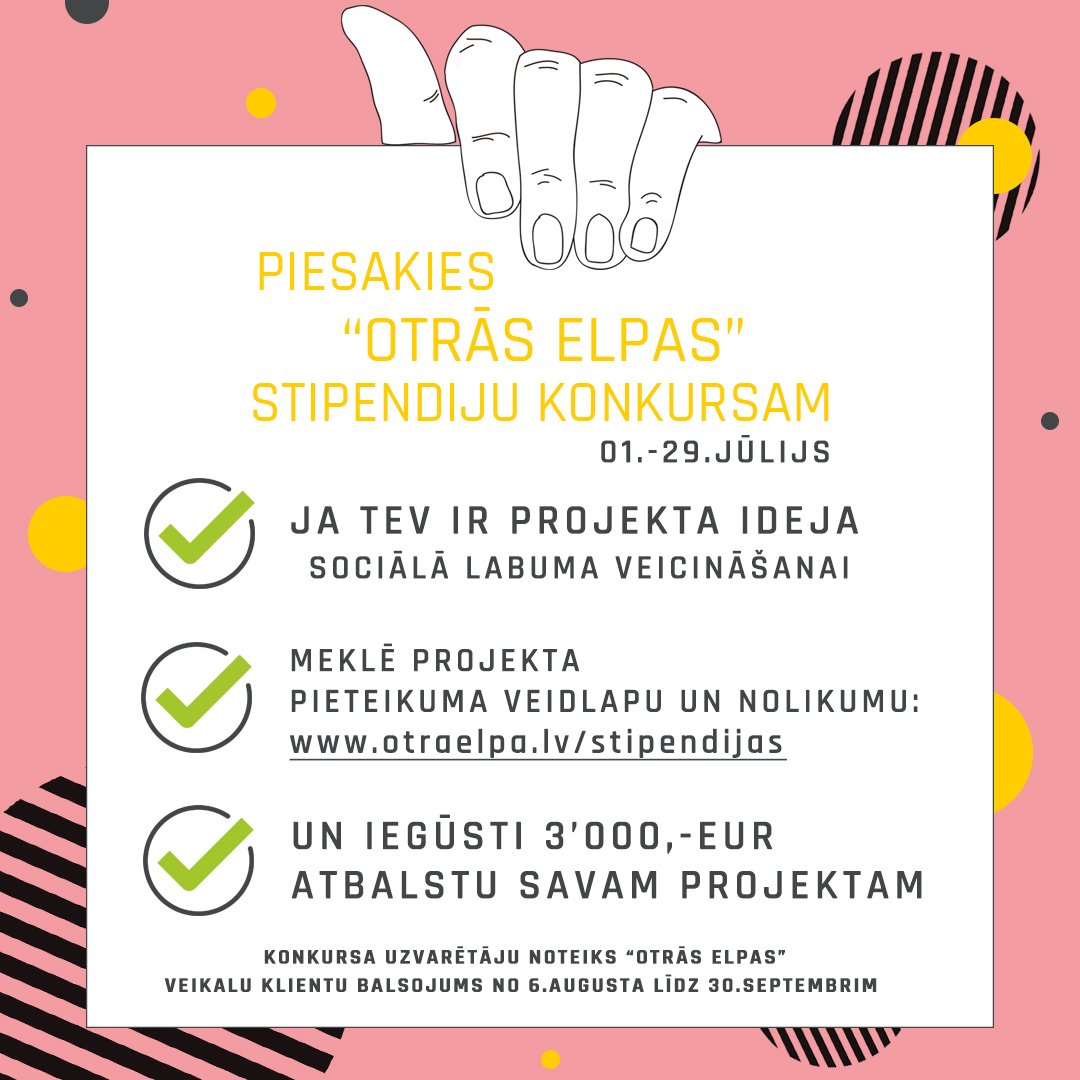 Palikusi vēl tikai nedēļa, lai iesūtītu mums savu "pasaules glābšanas plānu" - jeb savu sociālā projekta ideju.