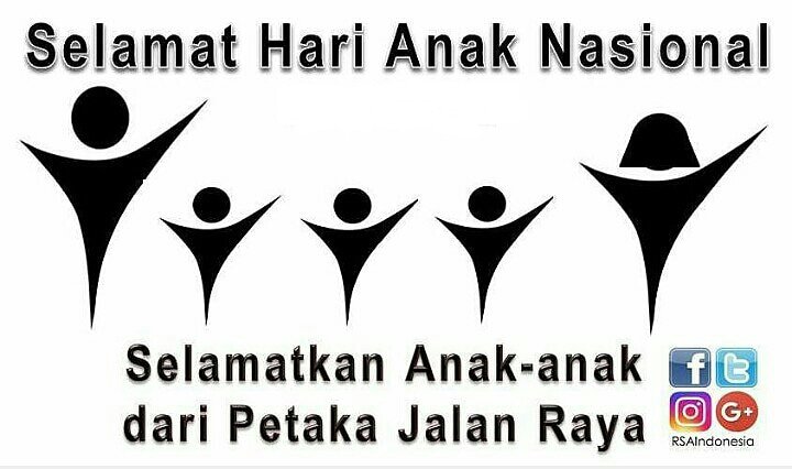 RSAIndonesia's tweet photo. Selamat #HariAnakNasional 23 Juli
Mari Selamatkan Anak-anak dari Petaka Jalan Raya!!
.
#roadsafetyassociation #roadsafety #roadrules #roadskills #roadattitude #harianaknasional #harianaknasional2018 https://t.co/qFuuE7Csiq