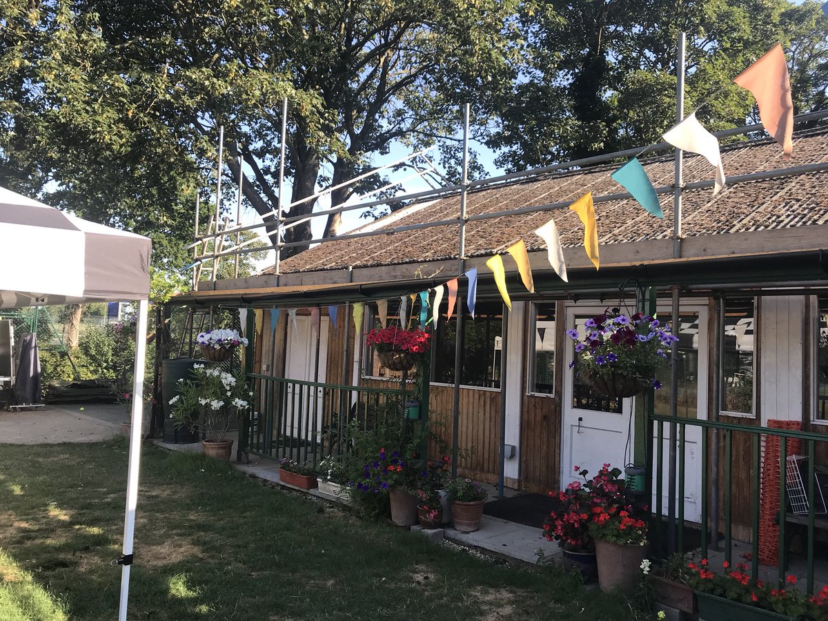 DCatchesidesltd's tweet photo. Just about to start Works at North Dulwich Lawn Tennis Club . The Bunting is out for us already!! https://t.co/dXha0yyQvk