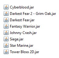 muzboz's tweet image. My favorite old #J2ME phone games from &quot;back in the day&quot; (circa 2008 or so). Some early @Rovio gold in there! I just loved their games. They knew how to do immersion and style on a tiny little screen with Darkest Fear. :D The music to Star Marine was sweeet! Also... Cyberblood!