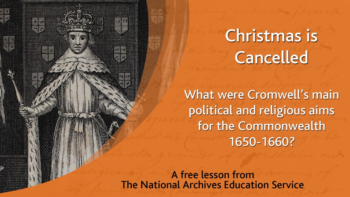 UKNatArcEdu's tweet image. The decade between the execution of #CharlesI and #TheRestoration of the monarchy in 1660 was a turbulent period in British history. Discover more in this #free #lesson #resource from @UKNatArchives: nationalarchives.gov.uk/education/reso… #history #KS3 #KS4