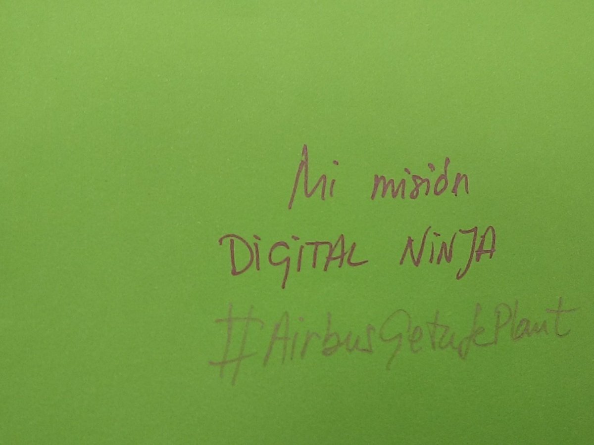 evammcoronado's tweet photo. Y tú eres un digital ninja de #airbusgetafeplant??? Quieres serlo? @Nuzmar 
Busca el # por todas las redes sociales para estar enterado de todo lo que pasa. #digitalninja #airbusgetafeplant #yosigomimision https://t.co/wslvOyWTiQ
