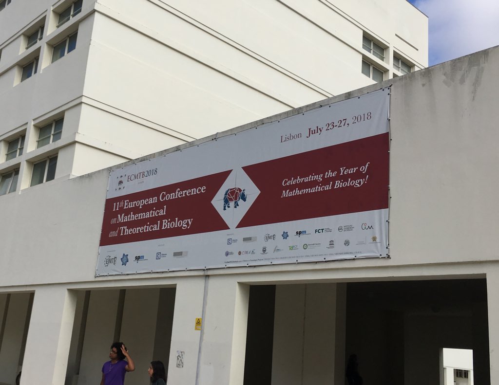 DrAlexBest's tweet photo. Sunny morning in Lisbon ready for some inspiring math bio #ecmtb18 https://t.co/UHlw49RJMw
