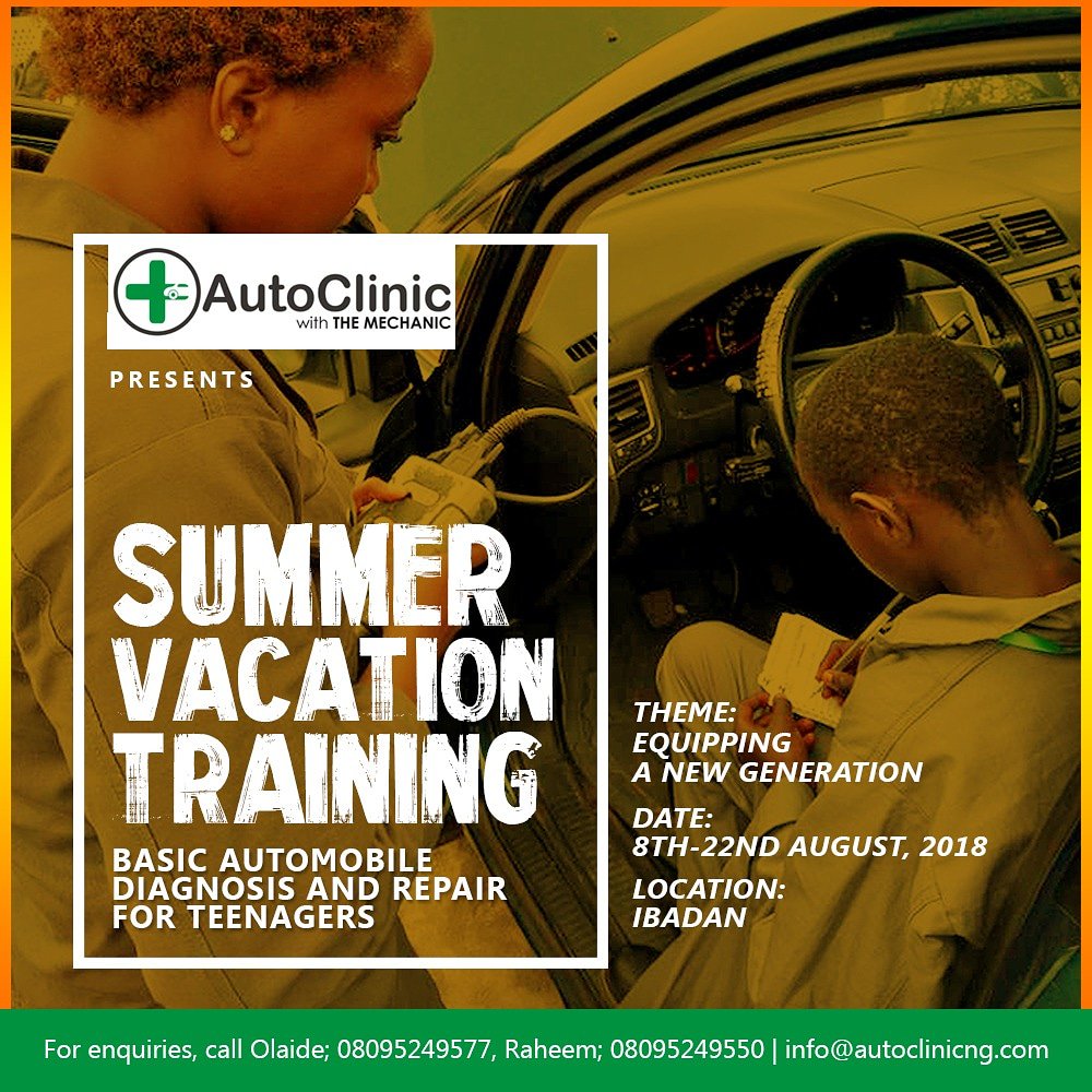autoclinicng's tweet photo. Allow this holiday be different, make it count for your kids!
They need not know about #bankwars, trending topics and other #rts alone, let them know everything about fixing cars
#summervacation #mechani #Automotive #ibadanmechanics #ibadanbusinesses #engine #mondaymotivation https://t.co/pYeAOgFxww