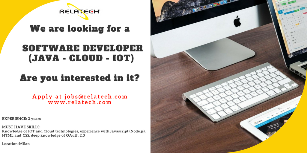 relatechspa's tweet photo. @relatechspa is hiring! 
Are you passionate about Iot and Cloud technologies?
We have the right job for you.. send your resume to jobs@relatech.com 
#iot #cloud #newjobavailable #jobopportunity #relatech https://t.co/8Ue1qjSepe