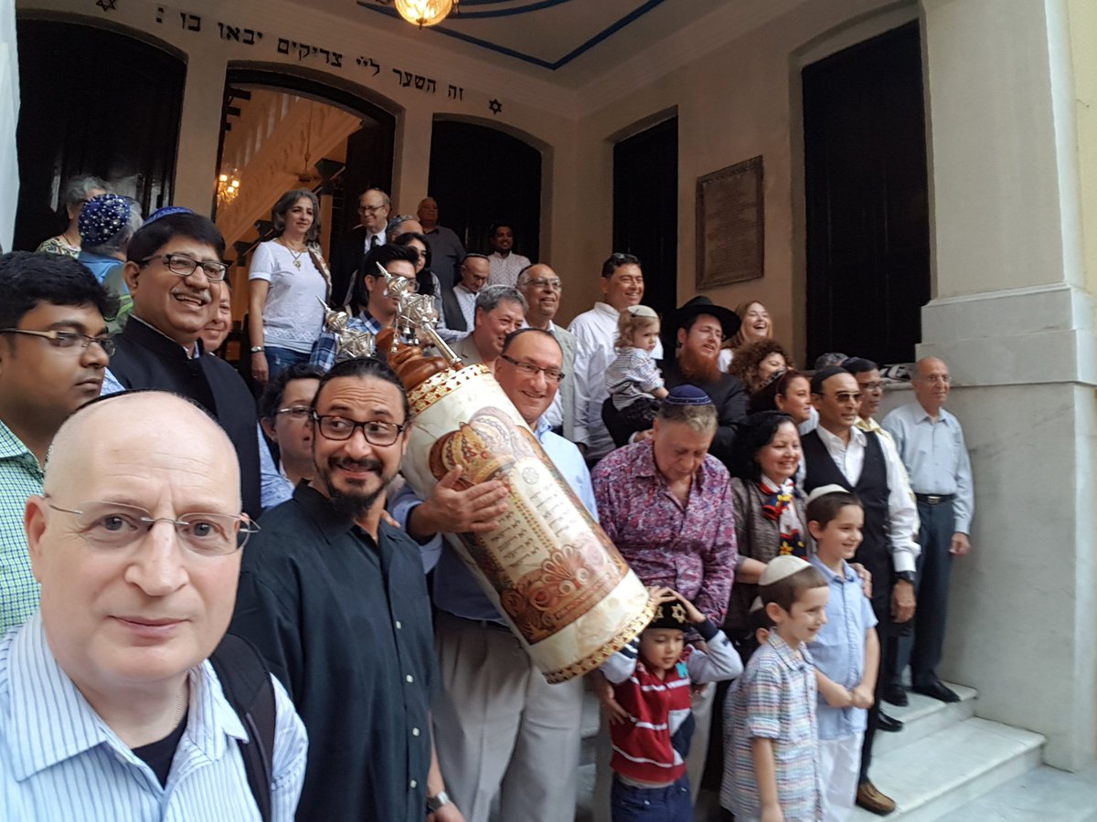 __Interfaith__'s tweet photo. At the rededication of two of #Kolkata's historic #synagogues last December. The ingathering of a dispersed #Jewish community from the four corners of the earth, which my #Hindu hosts were also pleased to attend, pictured with #Rabbi David Rivkin
#JewishKolkata #JewishIndia https://t.co/1qlFKYkP1V