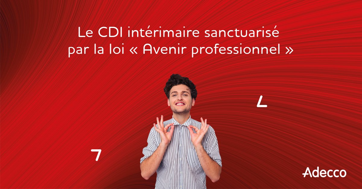Le projet de loi « Avenir professionnel » inscrit le CDI intérimaire dans le Code du travail ! Au-delà des 36.000 CDII signés en un peu plus de 4 ans d'existence, le CDII s'est inséré dans le paysage des contrats de travail ! 
adec.co/GjyT8M 
#Emploi #CDII #RH