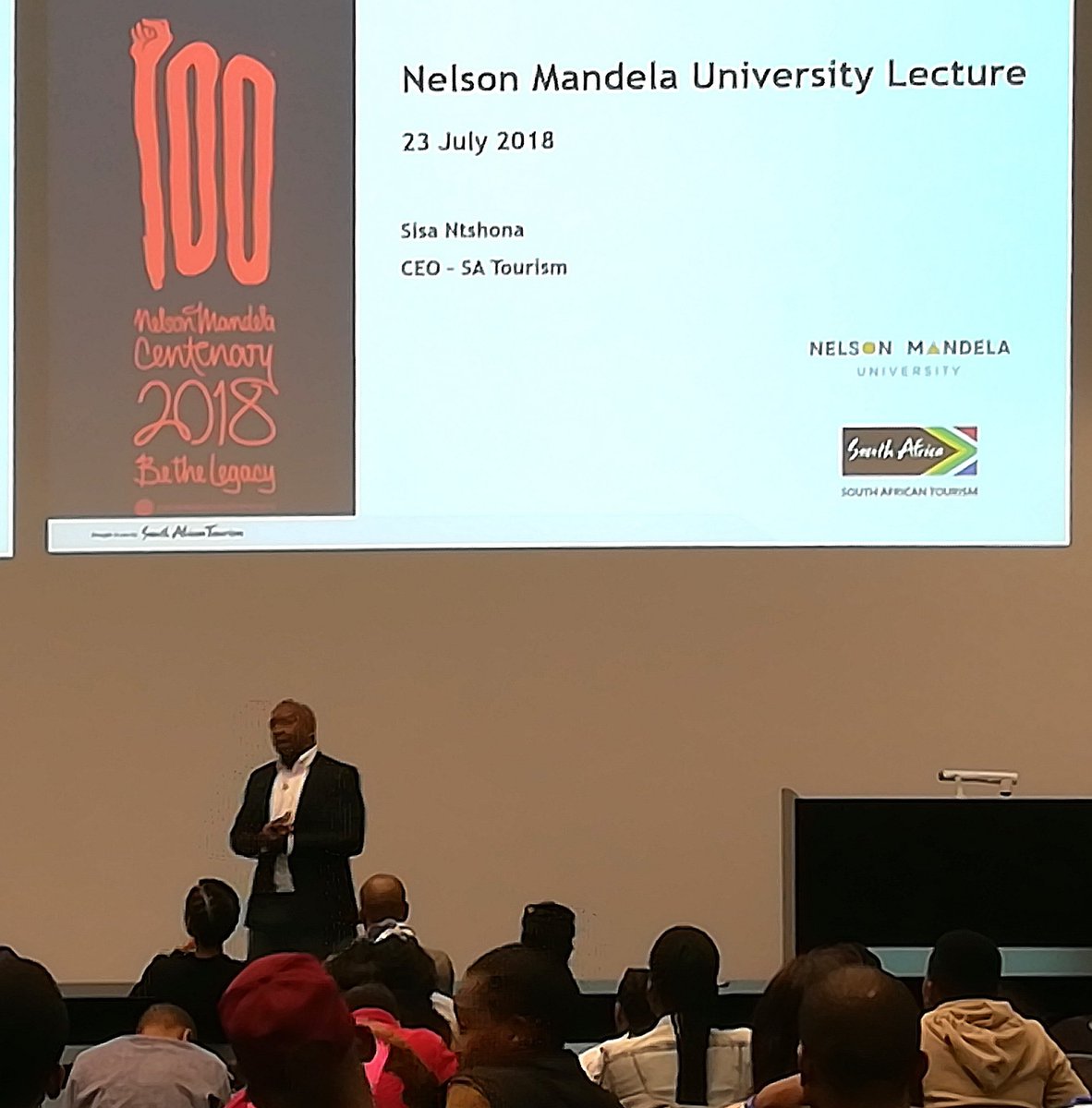 CEO - Tourism South Africa, Sisa Ntshona, gave an inspiring lecture to the students of Nelson Mandela University #WeDoTourism <a href="/MandelaUni/">Mandela University</a> <a href="/MandelaMgtSci/">Mandela Mgt Science</a>