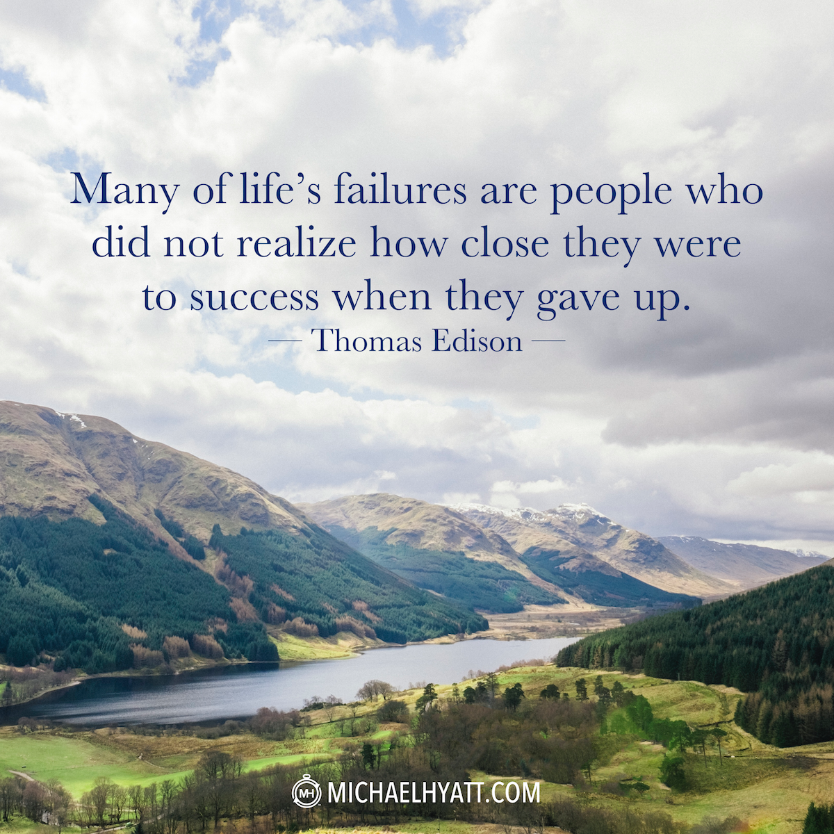 mvsantucci's tweet photo. RT @MichaelHyatt: Don't give up! #MondayMotivation https://t.co/Ls01bOwaV8
