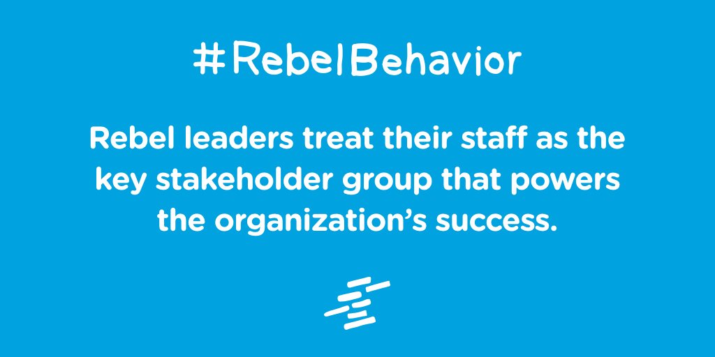 rebelplaybook's tweet photo. Happy Monday Rebels! #RebelBehavior No. 12 - treat your people as the key stakeholders of your success #MondayMotivation #rebelplaybook #EmployeeEngagement https://t.co/tO3jWiOn7y