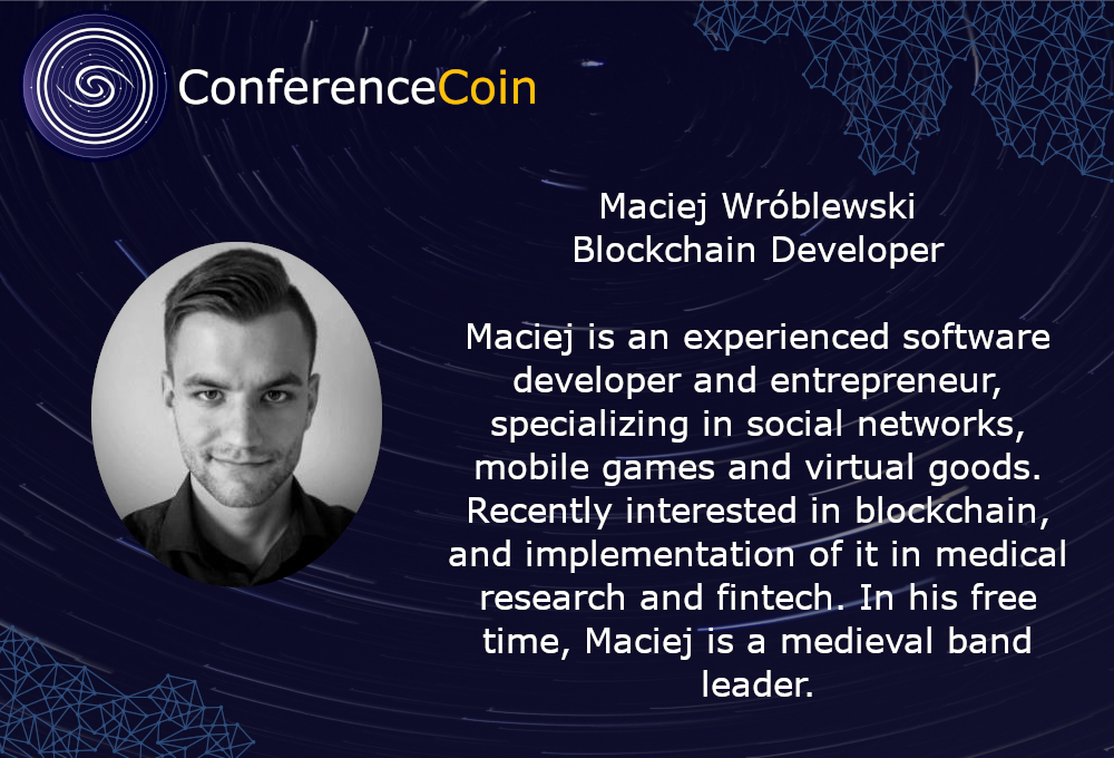 ConferenceCoin's tweet photo. Maciej Wróblewski- Blockchain Developer
#ICO #Blockchain #ConferenceCoin #Team #CC #conference https://t.co/dGUhTjhrq6