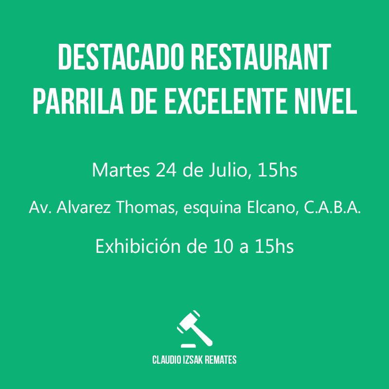 ciremates's tweet image. #parrilla de excelente nivel ¡Próximo #martes al mejor #postor!
¡Preparate para el #remate que viene! ciremates.com