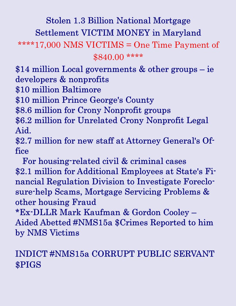 truthsearch1957's tweet photo. @JASmonitor Carroll County Times
#NoMore #NMS15a $PIG Richard Titus
Your Honor
"we are here about #fraud"
"fraud is #illegal"
"easy to make up #documents"
"I presented you a #letter from Bank of America"
"this is #paid #off"
Peter J Korzenewski
#Stand4Miranda
Jail #NMS $Swine
#MatterofTime⏳ https://t.co/uajzXgItKt