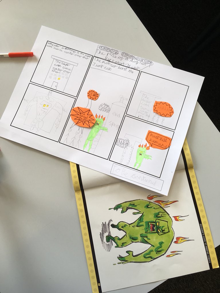 DombeyMiss's tweet photo. Fabulous first day of comic book creations! #summerschool2018 @sl_academy @MissTasker_TSLA https://t.co/KDHO7P9ypS
