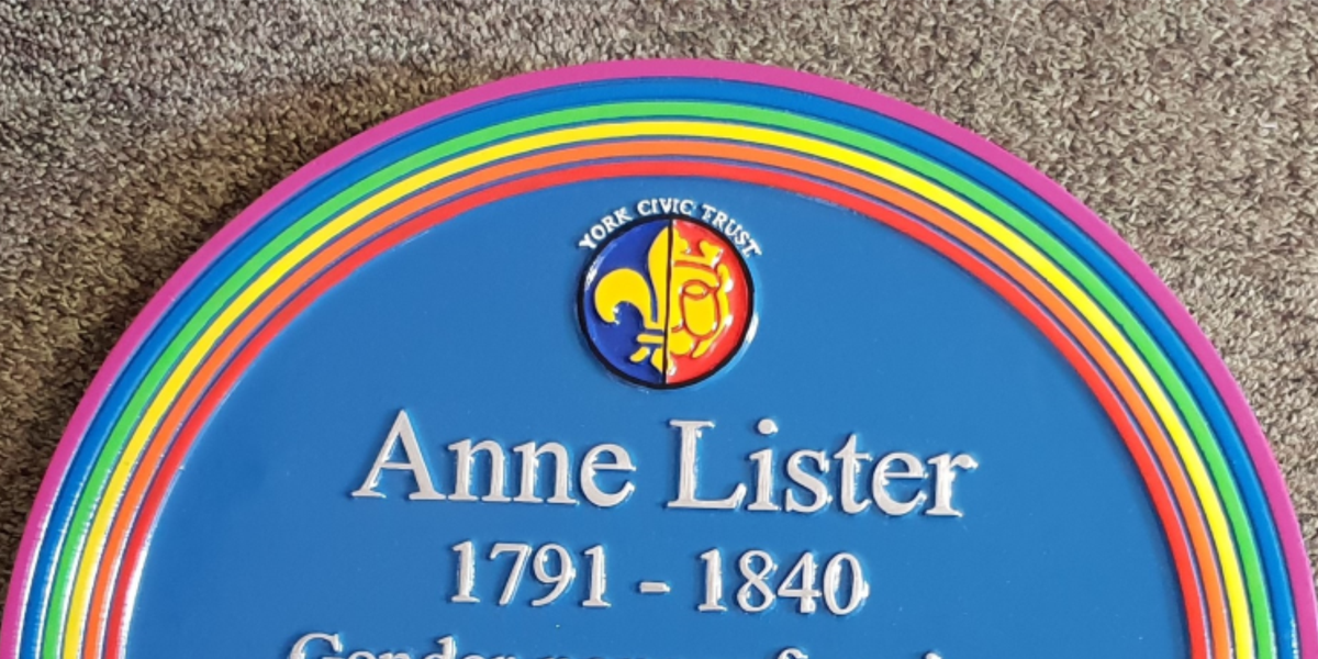 yorkcivictrust's tweet photo. TODAY! Make sure you get to the Holy Trinity Church, Goodramgate by 12:30pm so you don't miss the unveiling of York's first permanent rainbow plaque in honour of celebrated local diarist Anne Lister. In partnership with @yorklgbthistory @YorkLGBT @TheCCT #York #LGBT #Yorkshire https://t.co/A7IeoEOqIs