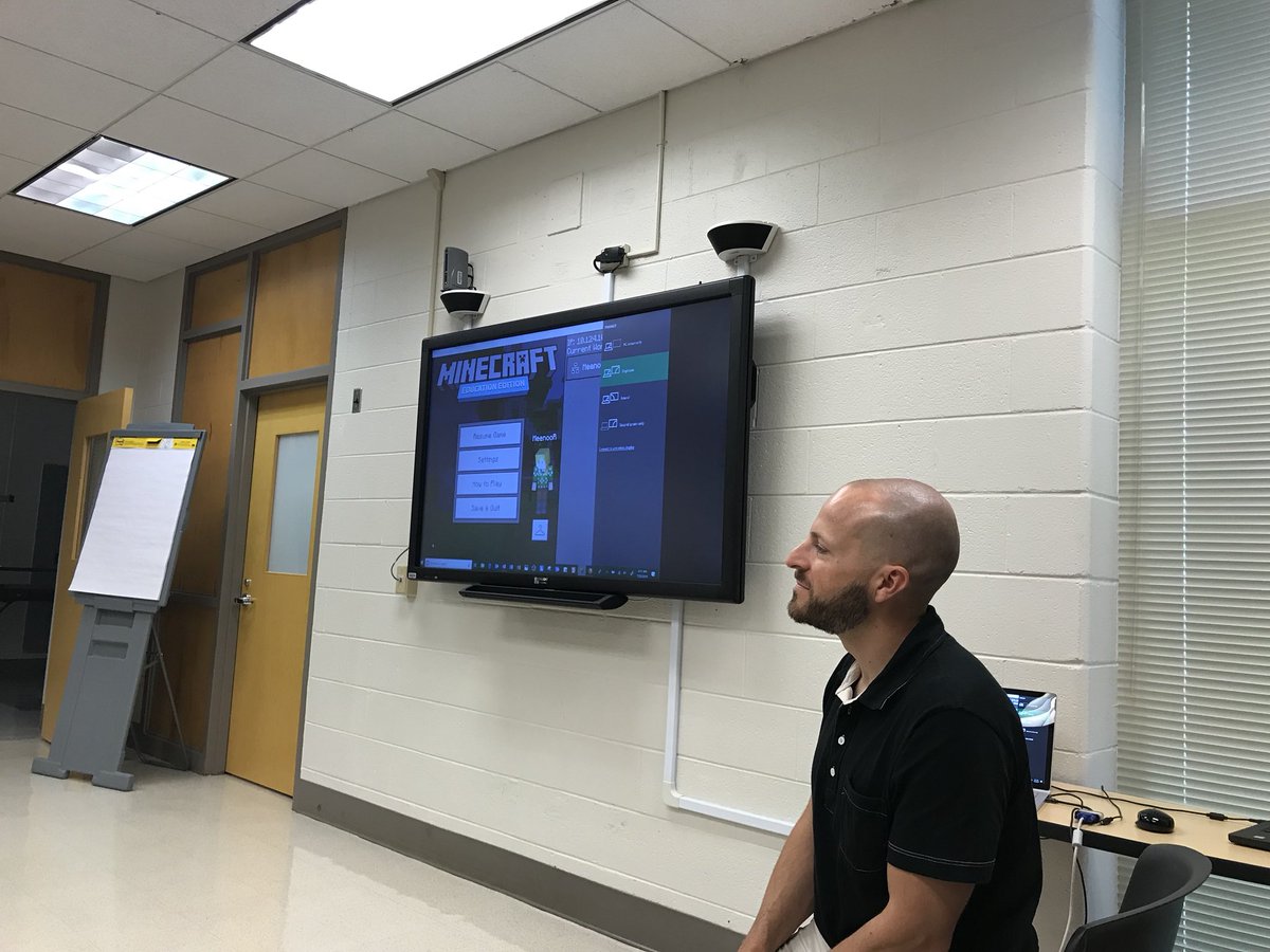 So EXCITED that @PlayCraftLearn @philnick @MeenooRami is here working with @APSInstructTech Team as we train and plan to bring #Minecraft to @apsupdate students and teacher #APSITinspires @ahrosser