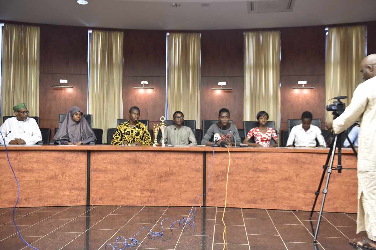 GovKaduna's tweet photo. Malam Nasir @elrufai has congratulated the team from the Kaduna State Debating Society for their runner-up performance in the international debate competition. https://t.co/eFfpCCKUhC