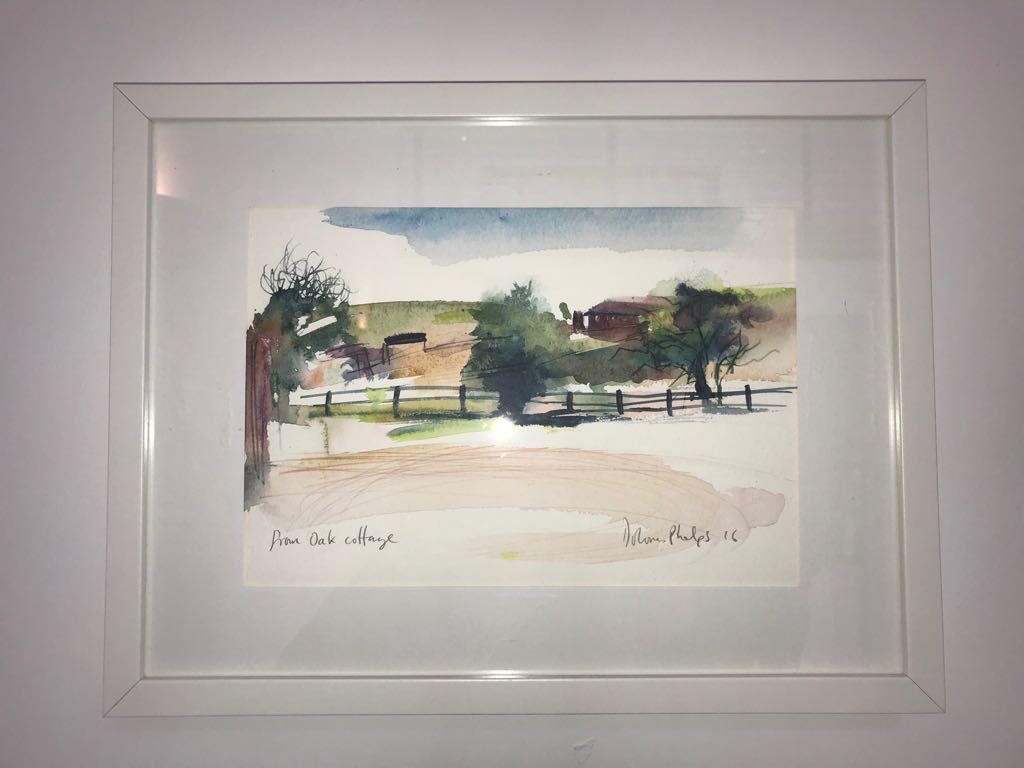 We had a very artistic guest stay in our Oak cottage. She was kind enough to paint her view from the cottage and let us hang it for all future guests to enjoy 🎨 #RHC