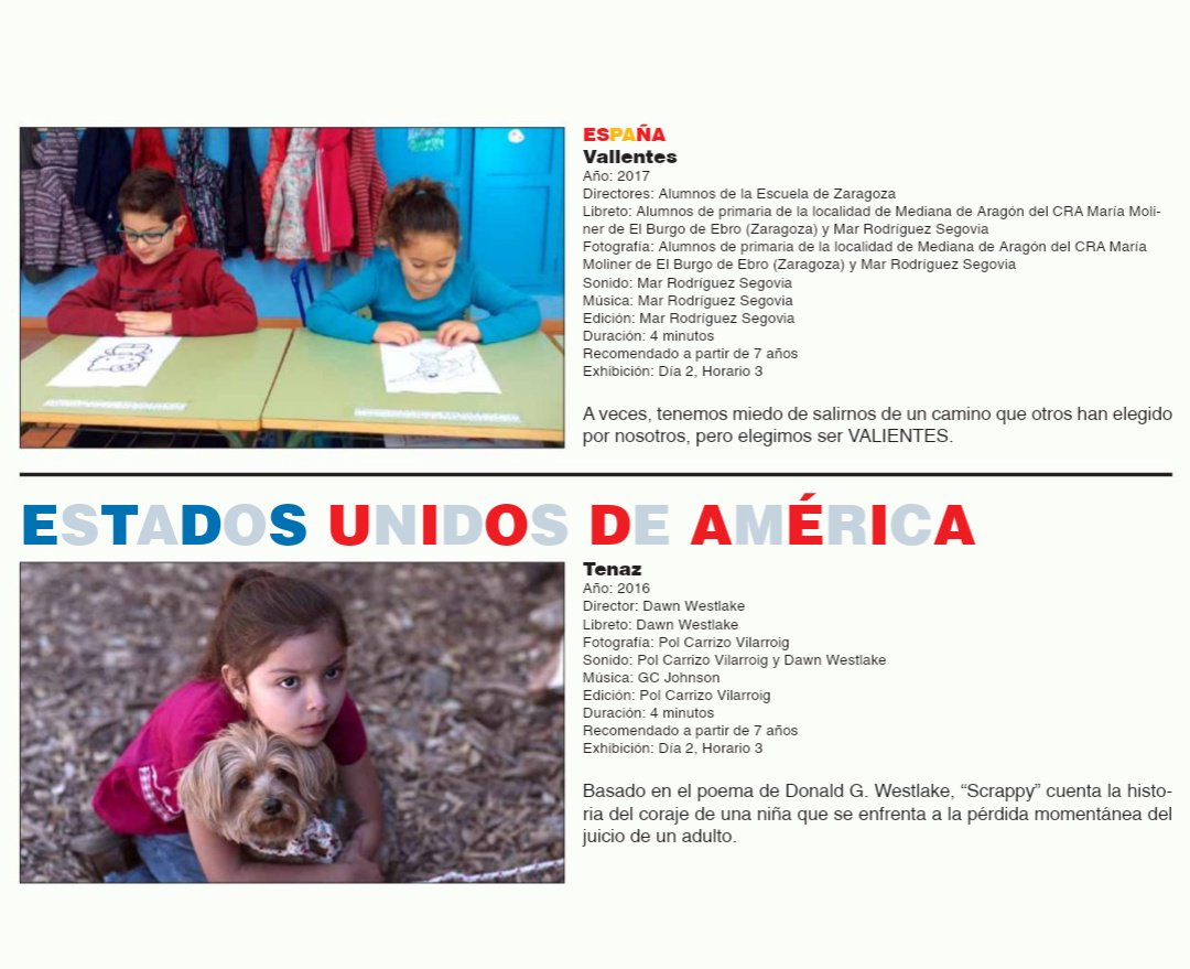 amiguicospro's tweet photo. Valientes ya aparece en los catálogos de los festivales Ojo al Piojo de Argentina y Divercine de Uruguay que se celebran estos días. Mediana de Aragón más internacional que nunca :) #cineyeducacion #educaycine #escuelarural #igualdadegenero https://t.co/tGvqWs70uv