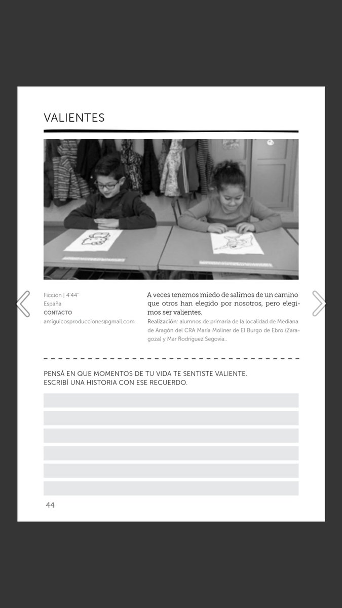 amiguicospro's tweet photo. Valientes ya aparece en los catálogos de los festivales Ojo al Piojo de Argentina y Divercine de Uruguay que se celebran estos días. Mediana de Aragón más internacional que nunca :) #cineyeducacion #educaycine #escuelarural #igualdadegenero https://t.co/tGvqWs70uv